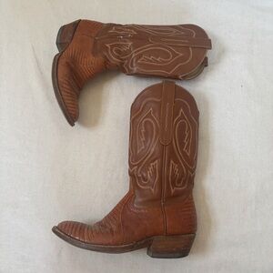 Vintage Cowtown brown leather boots size 8.5-9